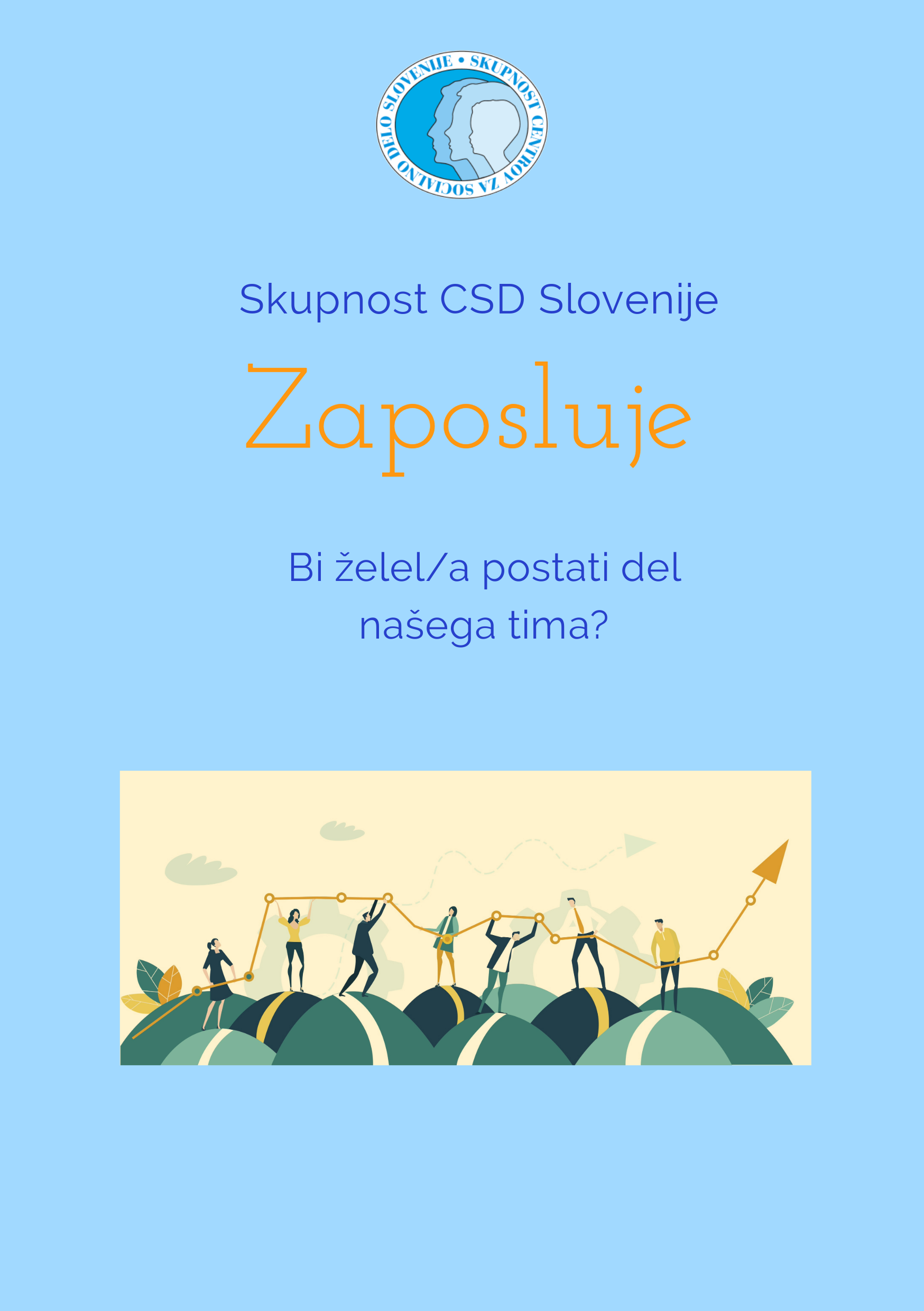 Skupnost centrov za socialno delo Slovenije zaposluje